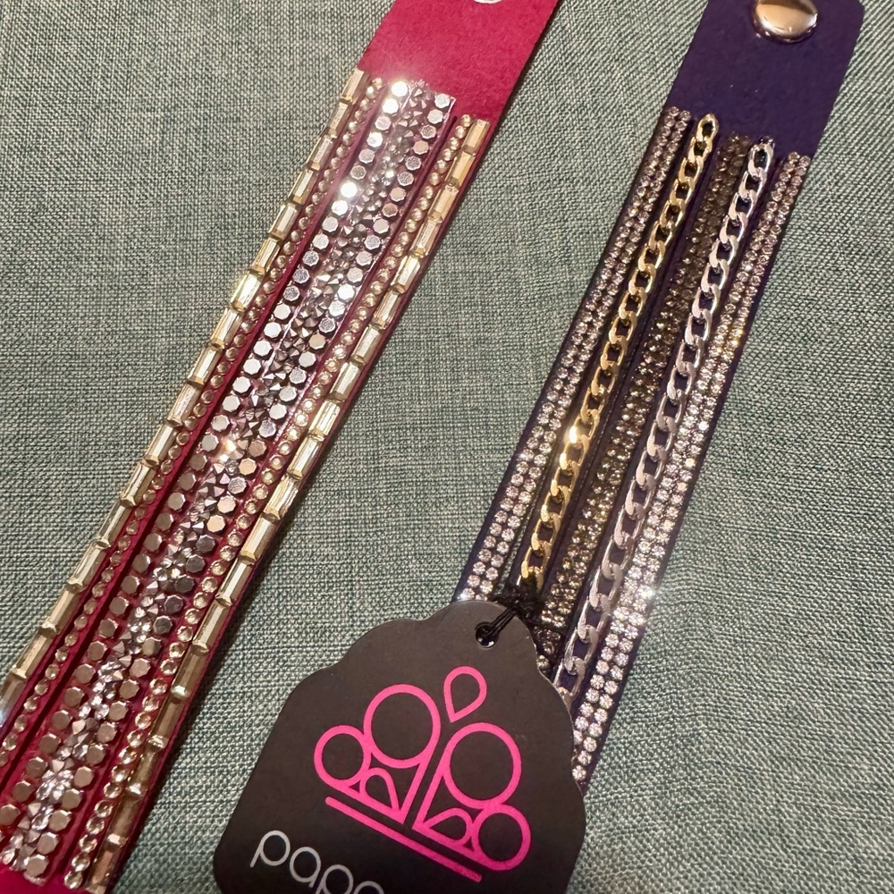 NWT ❗️❗️Paparazzi Pink and Purple Chain Link bracelets